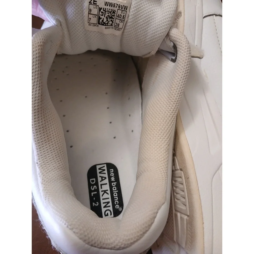 NB-New Balance 576 WALKING DSL Hook and Loop White SNEAKERS Shoes Sz 9‎ 2E #1300